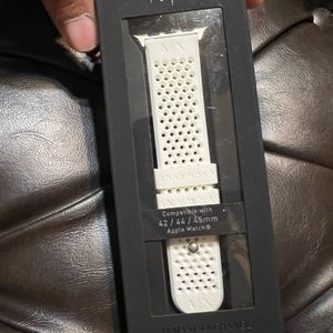 Armani exchange white rubber Apple Watch band